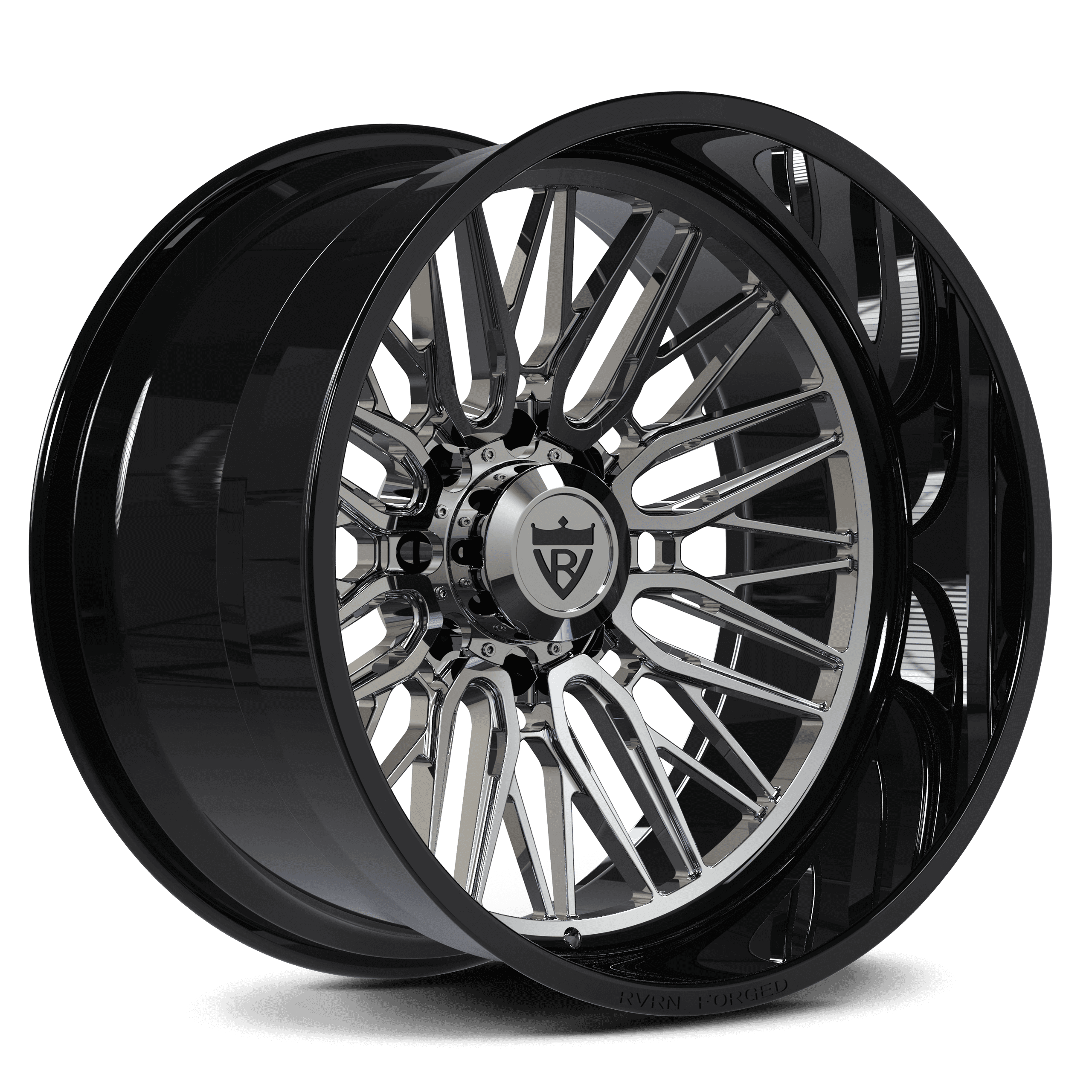 8 lug wheels for gmc truck- black deep dish custom forged aftermarket rims-RVRN Forged RV-T081 Series