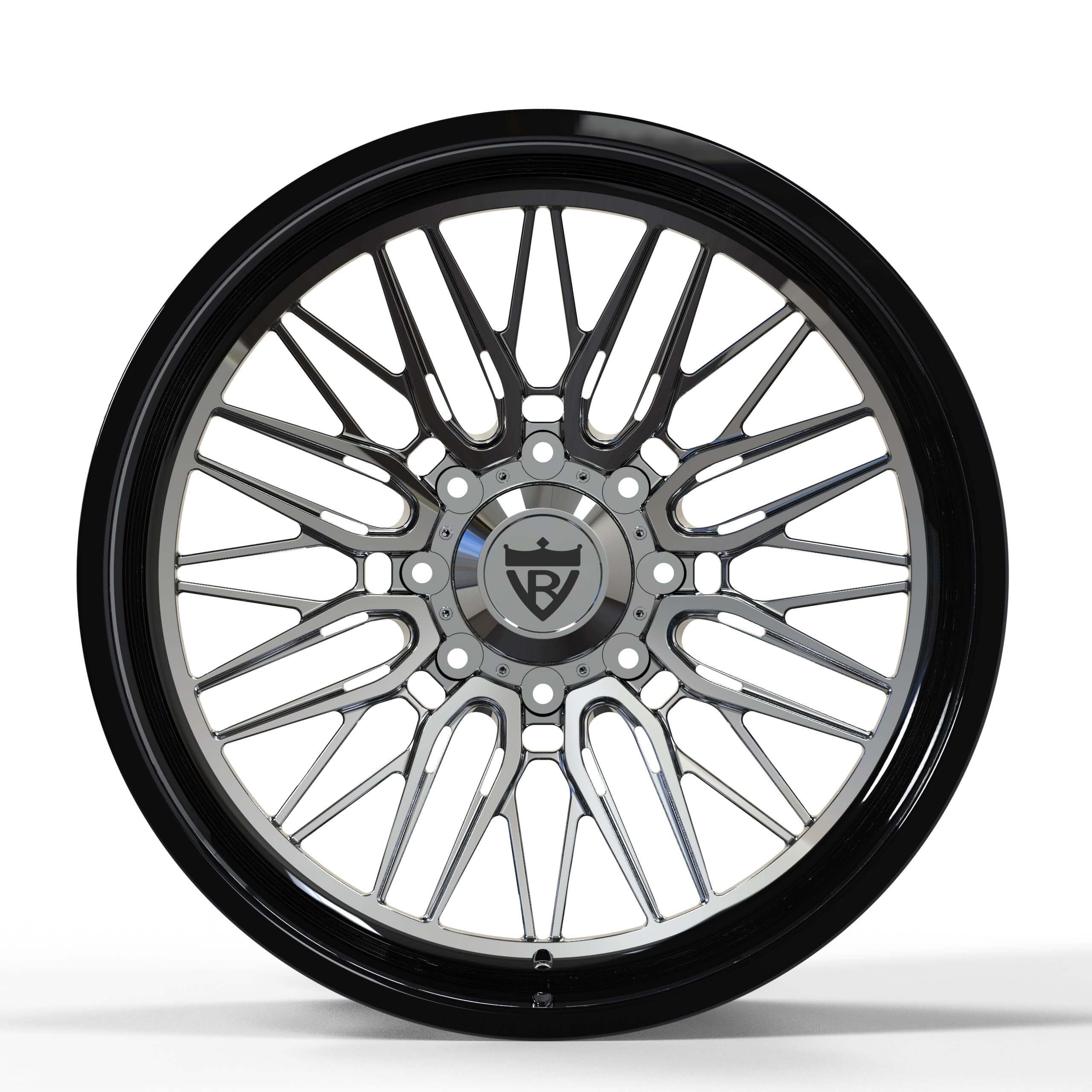 8 lug wheels for gmc truck- black deep dish custom forged aftermarket rims-RVRN Forged RV-T081 Series