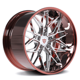 Custom deep dish wheels for BMW M3, M4, M8-polish and rose gold color-BMW M performance aftermarket rims