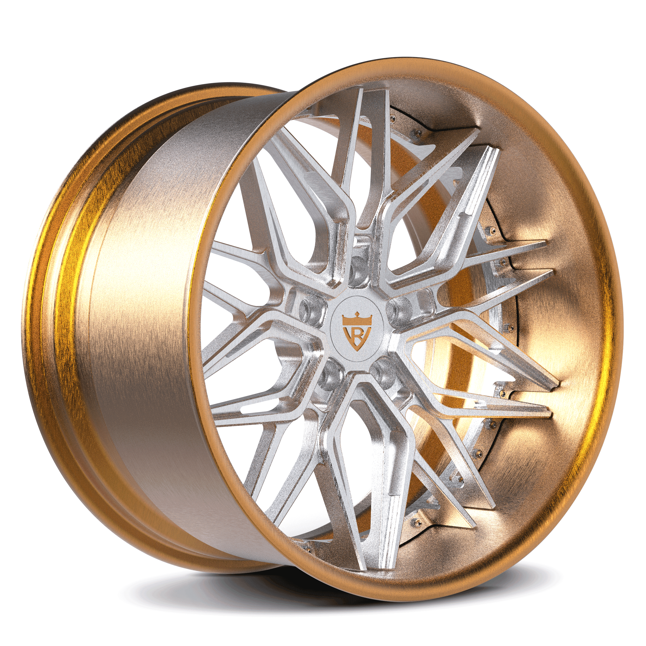 Custom deep dish wheels for BMW M3, M4, M8-polish and bronze color-BMW M performance aftermarket rims