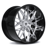 Custom deep dish wheels for BMW M3, M4, M8-polish and black color-BMW M performance aftermarket rims