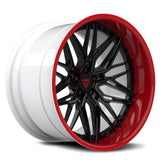 Red Black Rims-Custom Deep Dish Forged 2pc Wheels-T081 Series-RVRN Forged