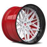 Red Black Rims-Custom Deep Dish Forged 2pc Wheels-T081 Series-RVRN Forged