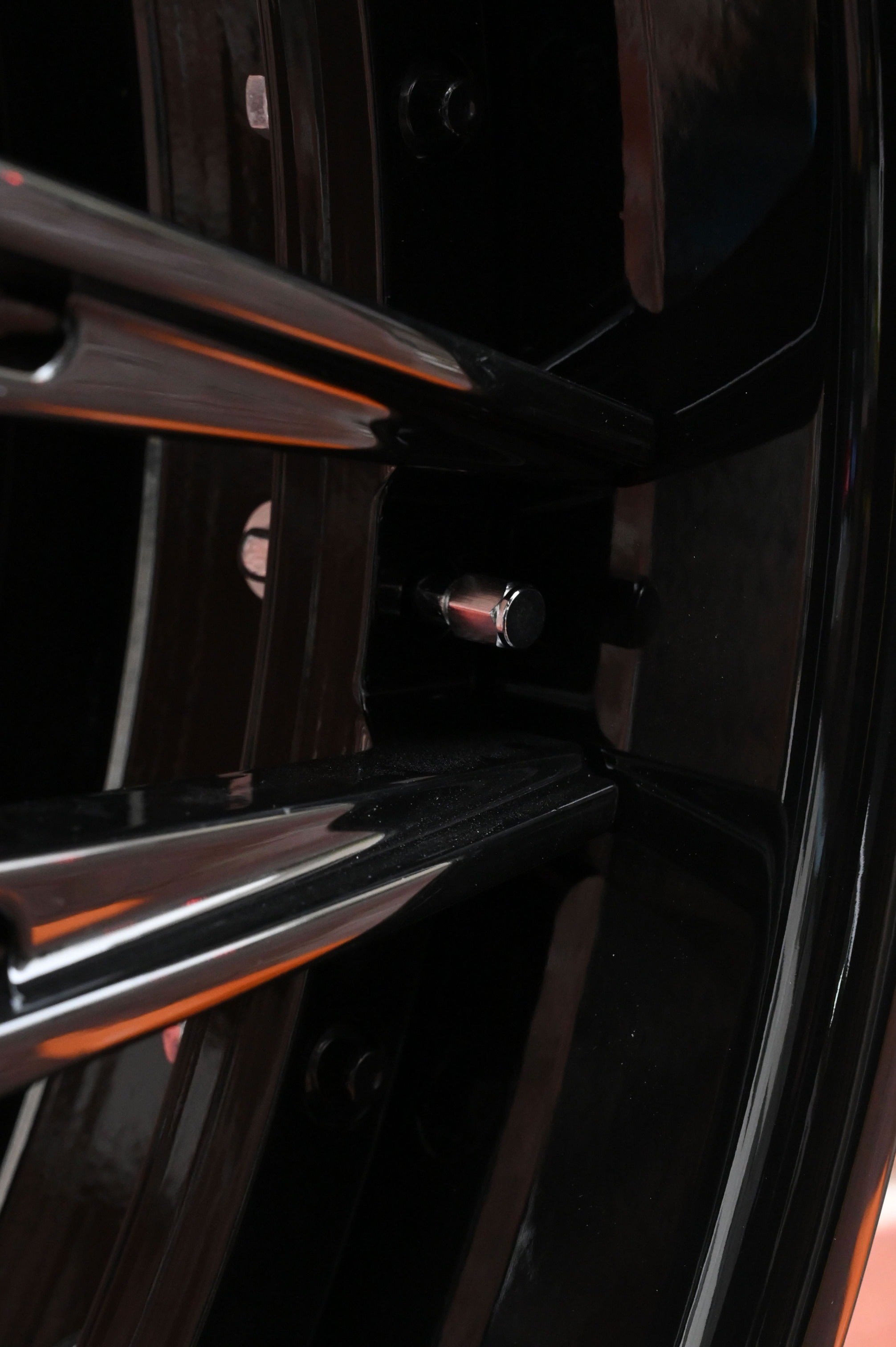 Chrysler 300s 24inch deep dish black and orange wheels-custom aftermarket forged 2pc rims-RVRN Forged T081 series