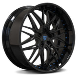T081-Chevrolet Corvette C1-C8 Wheels&Rims-Deep dish custom forged aftermarket black blue rims