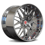 Chrome deep dish rims for your Corvette C1-C8, best forged performance wheels, custom forged 2-piece wheels series