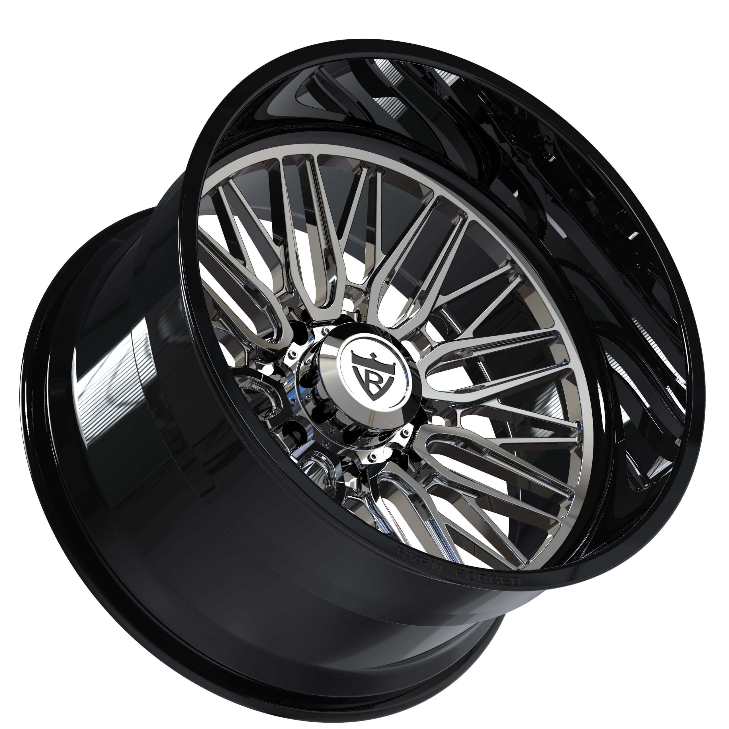 8 lug wheels for gmc truck- black deep dish custom forged aftermarket rims-RVRN Forged RV-T081 Series