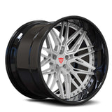 Silver and Black custom deep dish rims for challenger hellcat, custom size, finish available.