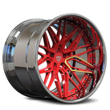 Red Black Rims-Custom Deep Dish Forged 2-piece Wheels-T081 Series-RVRN Forged