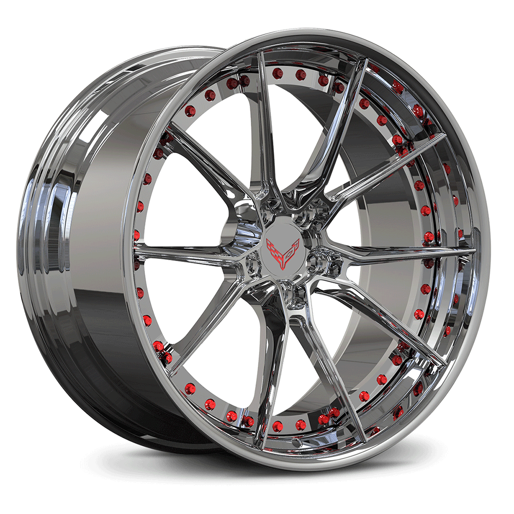 Corvette C7 Custom Forged Wheels with Premium Chrome Finish, made to order