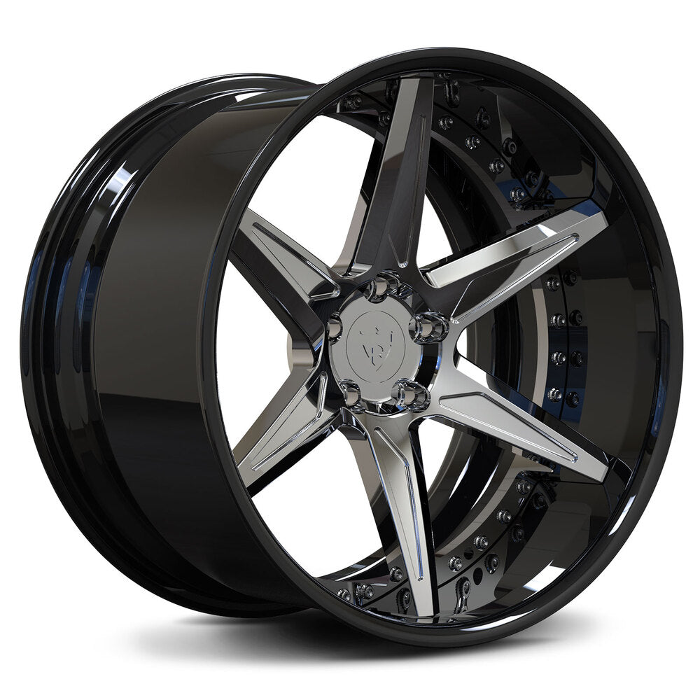 CUSTOM FORGED 2-PIECE DEEP CONCAVE WHEELS: RV-DC19 deep concave wheels showcasing custom finishes and precision engineering.