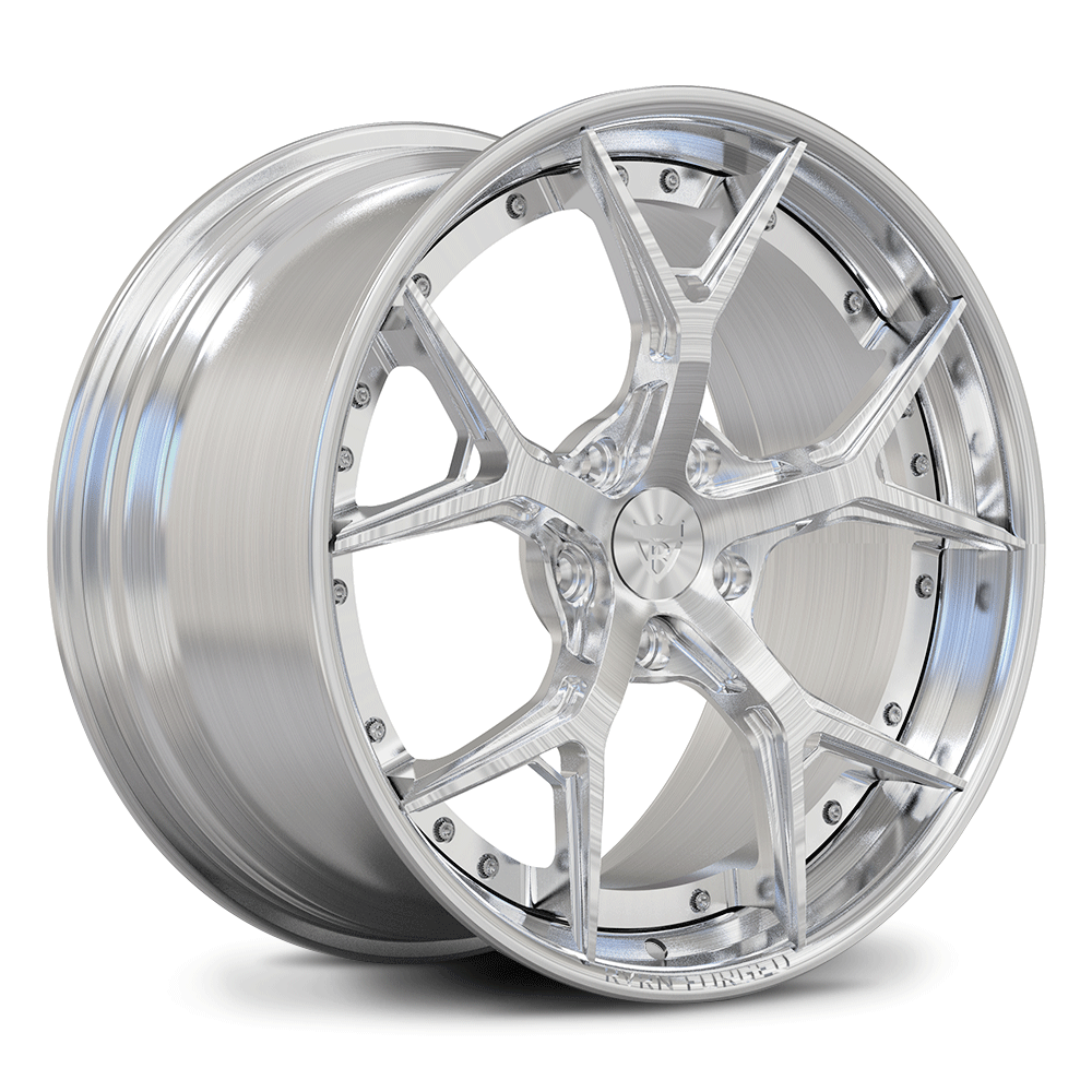 Custom forged 2-piece wheels for C6 Corvette, showcasing a sleek chrome design, perfect for aftermarket styling.