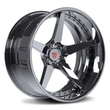 CUSTOM FORGED 2-PIECE 5 SPOKE CHROME WHEELS: RV-DF14