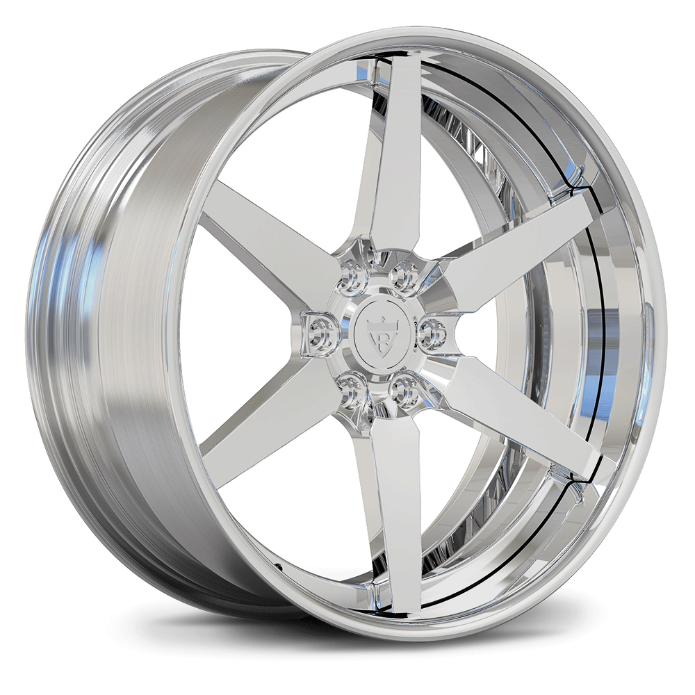 Custom forged 2-piece 6 spoke truck wheels for Ford F-150, sleek design for performance and style.