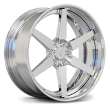 Custom forged 2-piece 6 spoke truck wheels for Ford F-150, sleek design for performance and style.