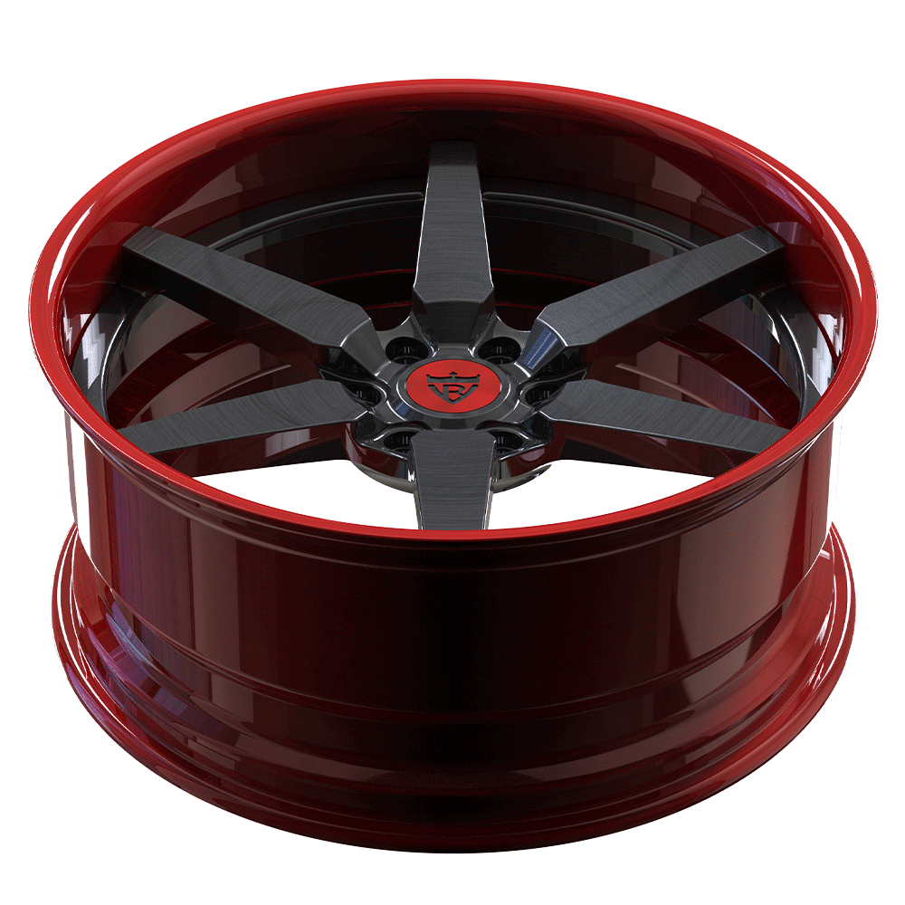 Custom forged 2-piece 6 spoke wheels, RV-DF14, designed for Ford F-150, showcasing deep dish strength and striking style.