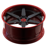 Custom forged 2-piece 6 spoke wheels, RV-DF14, designed for Ford F-150, showcasing deep dish strength and striking style.
