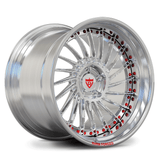 Custom forged deep dish wheels showcasing a step lip design, perfect for performance vehicles and stylish upgrades.