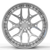 Brushed aluminum rims for 2004 Dodge Viper, custom deep dish and concave, 19x13 setup wheels