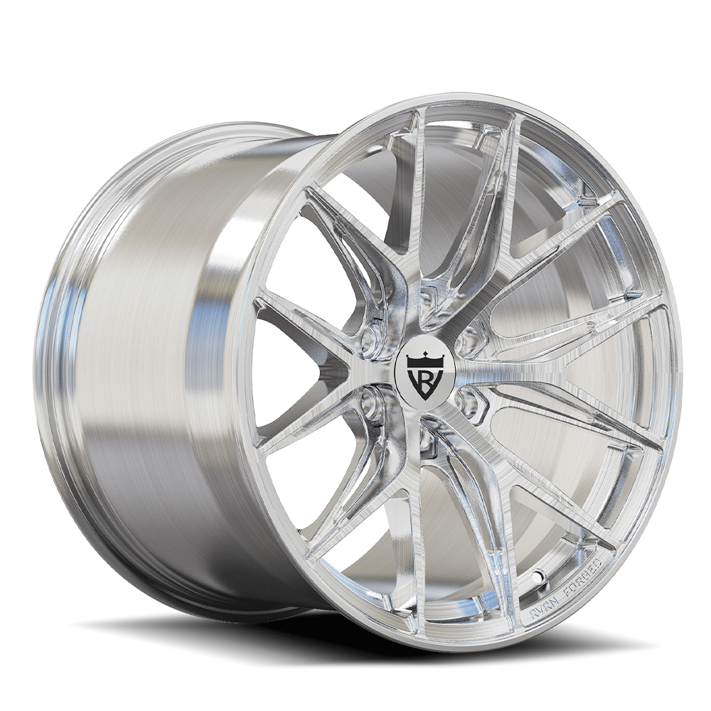 Custom forged monoblock wheel RV-MH051, 6 lug, chrome finish for Dodge Viper, aerospace-grade 6061-T6 aluminum alloy.