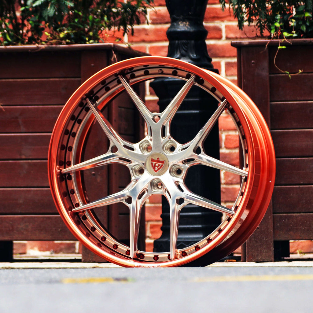 2018 Dodge Charger Custom Rose Gold Wheels-Deep Dish Rims