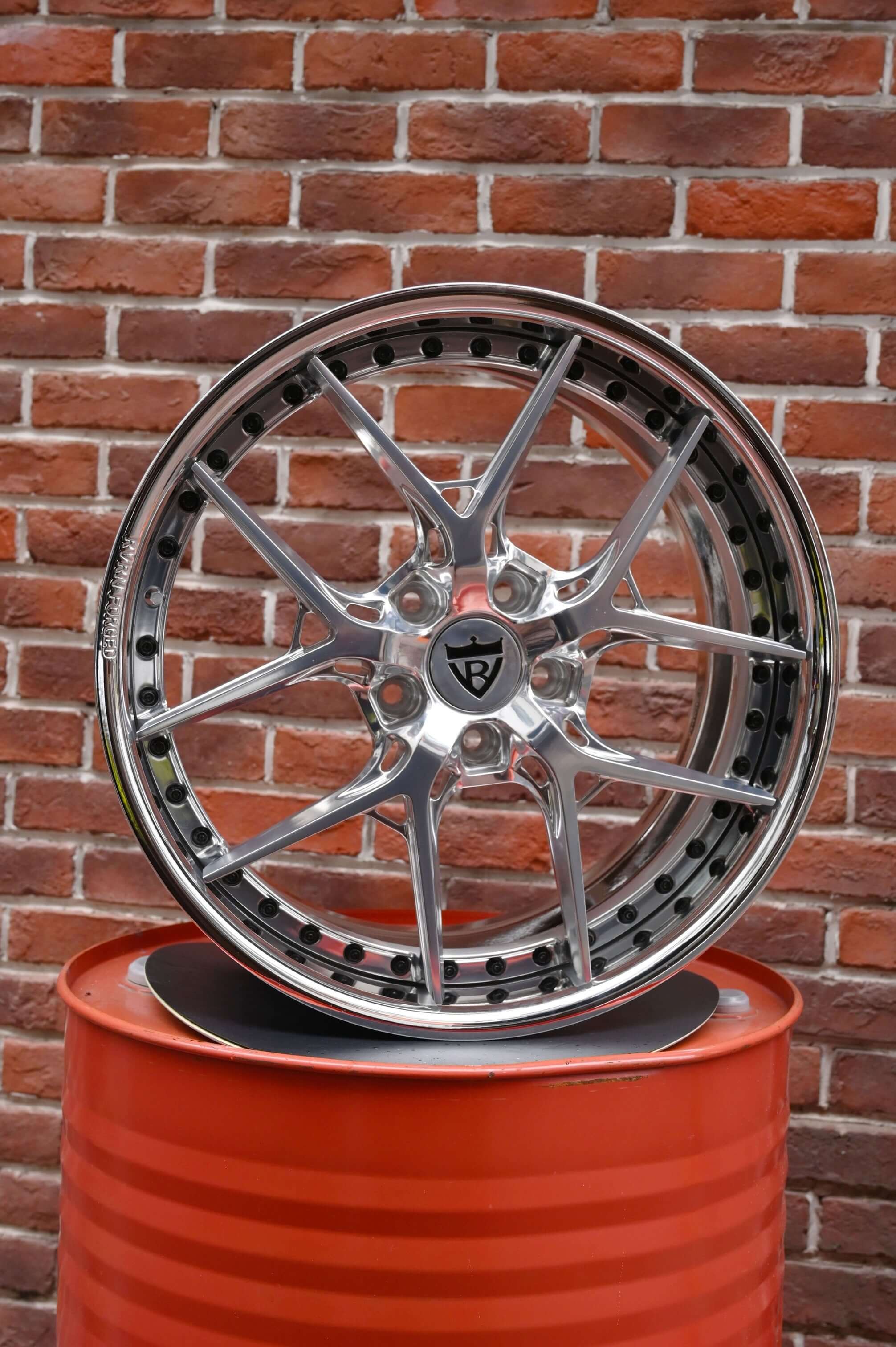 2000 Corvette C3 custom forged 2-Piece wheels-chrome and polish aftermarket 19inch staggered rims