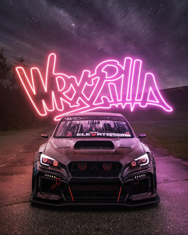 2017 Subaru WRX STI sitting on a set of super deep dish 19inch JDM custom wheels RV-DS74