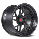 Custom 2-piece forged concave deep dish wheel RV-DS74 in sleek black finish, perfect for Pontiac Trans Am and Firebird.