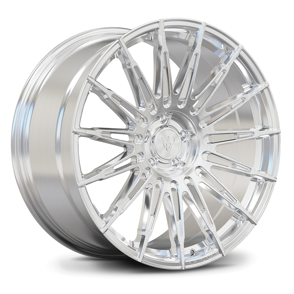 Custom forged monoblock wheel RV-MA06 in polished aluminum designed for Acura MDX 22" wheels and compatible with OEM TPMS.