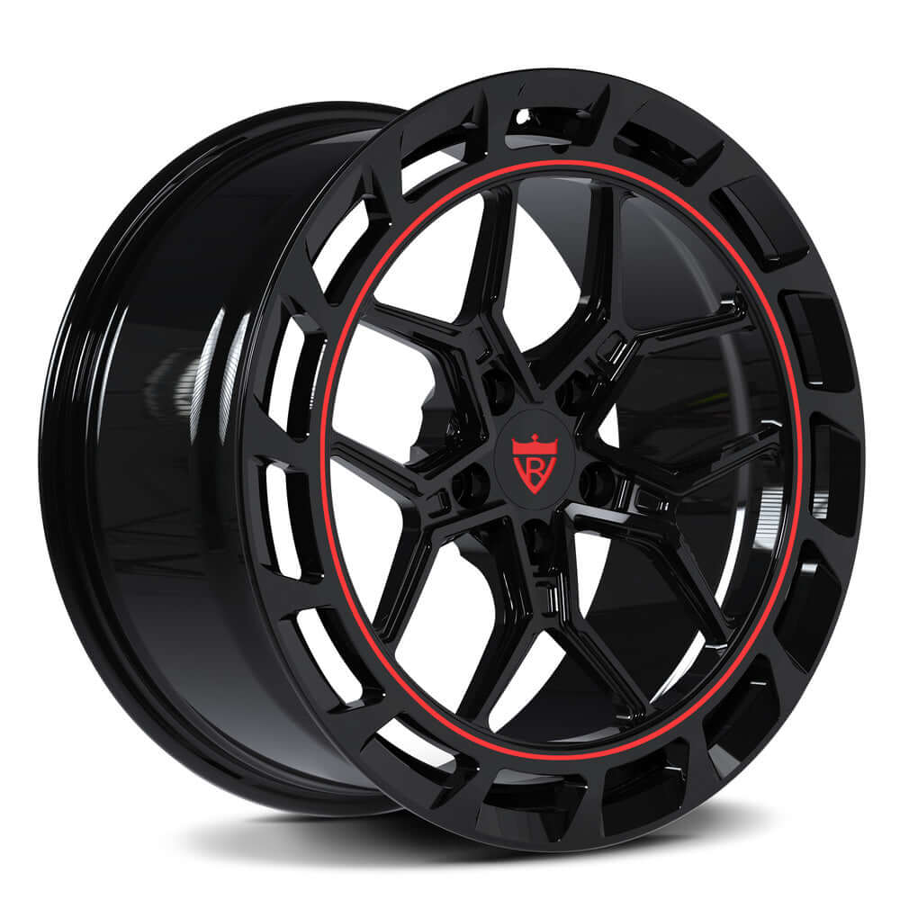 Custom forged monoblock wheels for Audi with concave Y-spoke design and bold black finish.