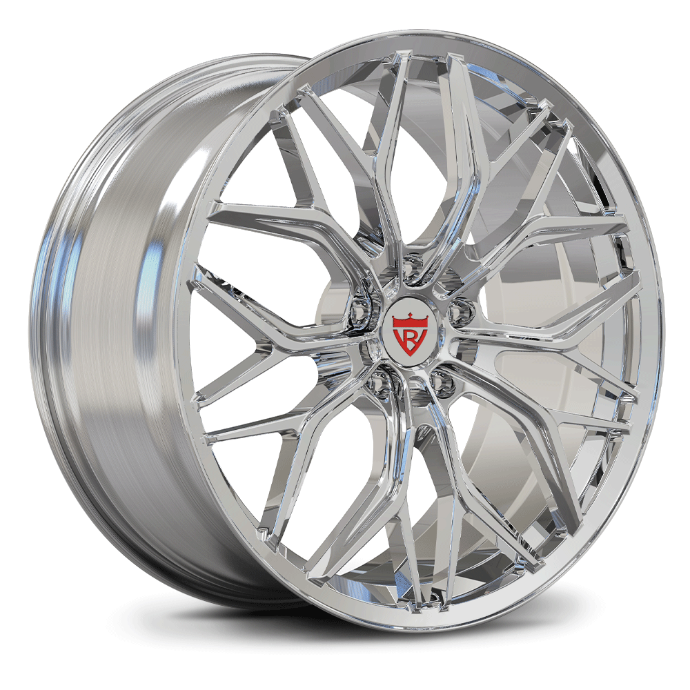 Custom forged monoblock wheel RV-MD04, chrome finish, designed for Dodge Durango, 22 inch size.
