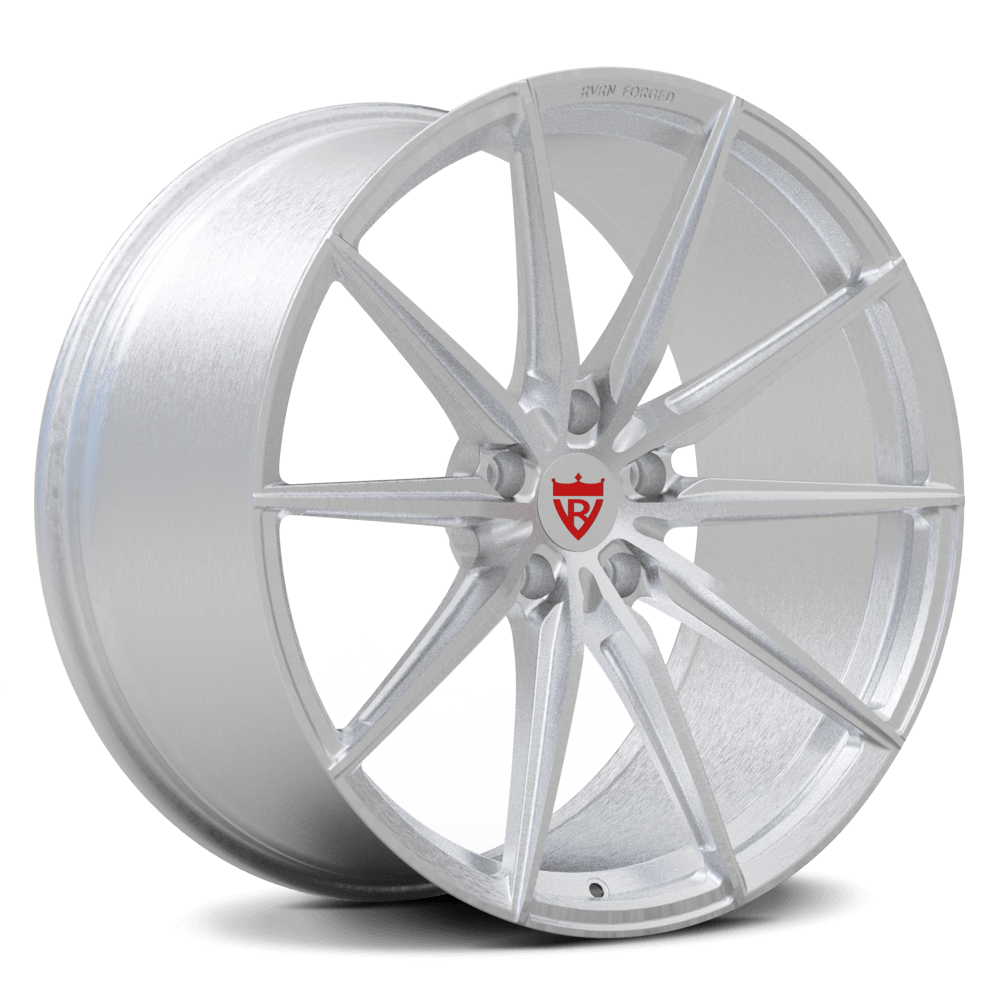 Custom Forged 1-Piece Wheel RV-MJ02 in silver finish, designed for Audi performance and upgraded concave style.