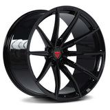 Custom forged black 1-piece wheels, perfect for Audi performance and concave designs.