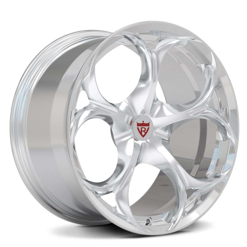 Custom forged Audi RS5 concave wheels by RVRN | polished aluminum monoblock rims with aggressive offset