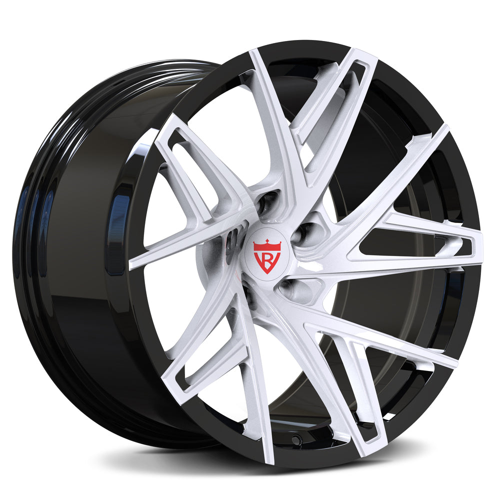 RV-MS74 custom forged wheels, stylish concave design for C5 Corvette, perfect staggered fit and performance upgrade.