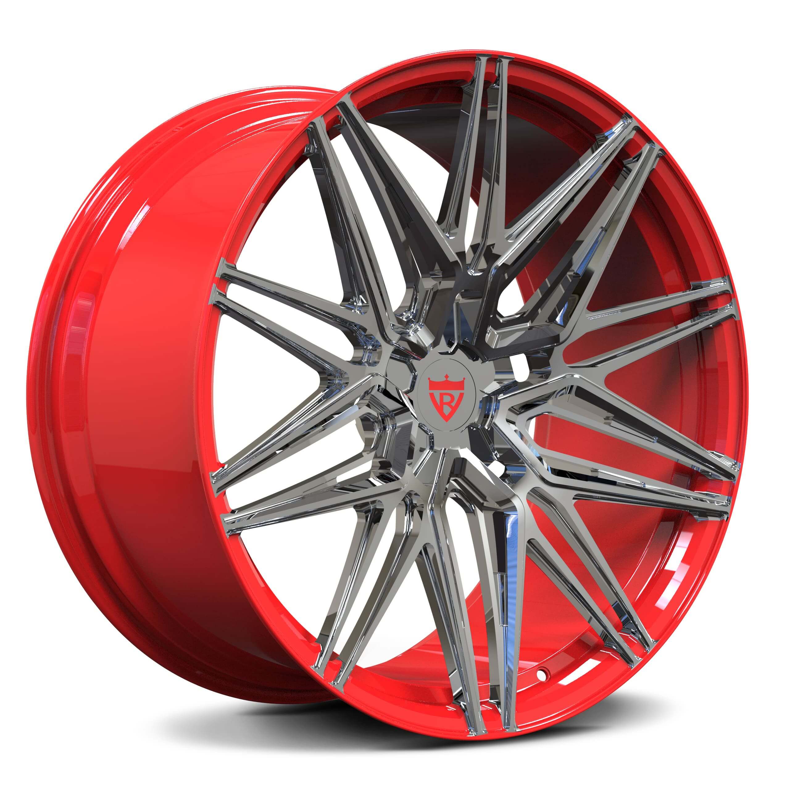 CUSTOM 1 PIECE FORGED WHITE TESLA WHEELS: RV-MS808