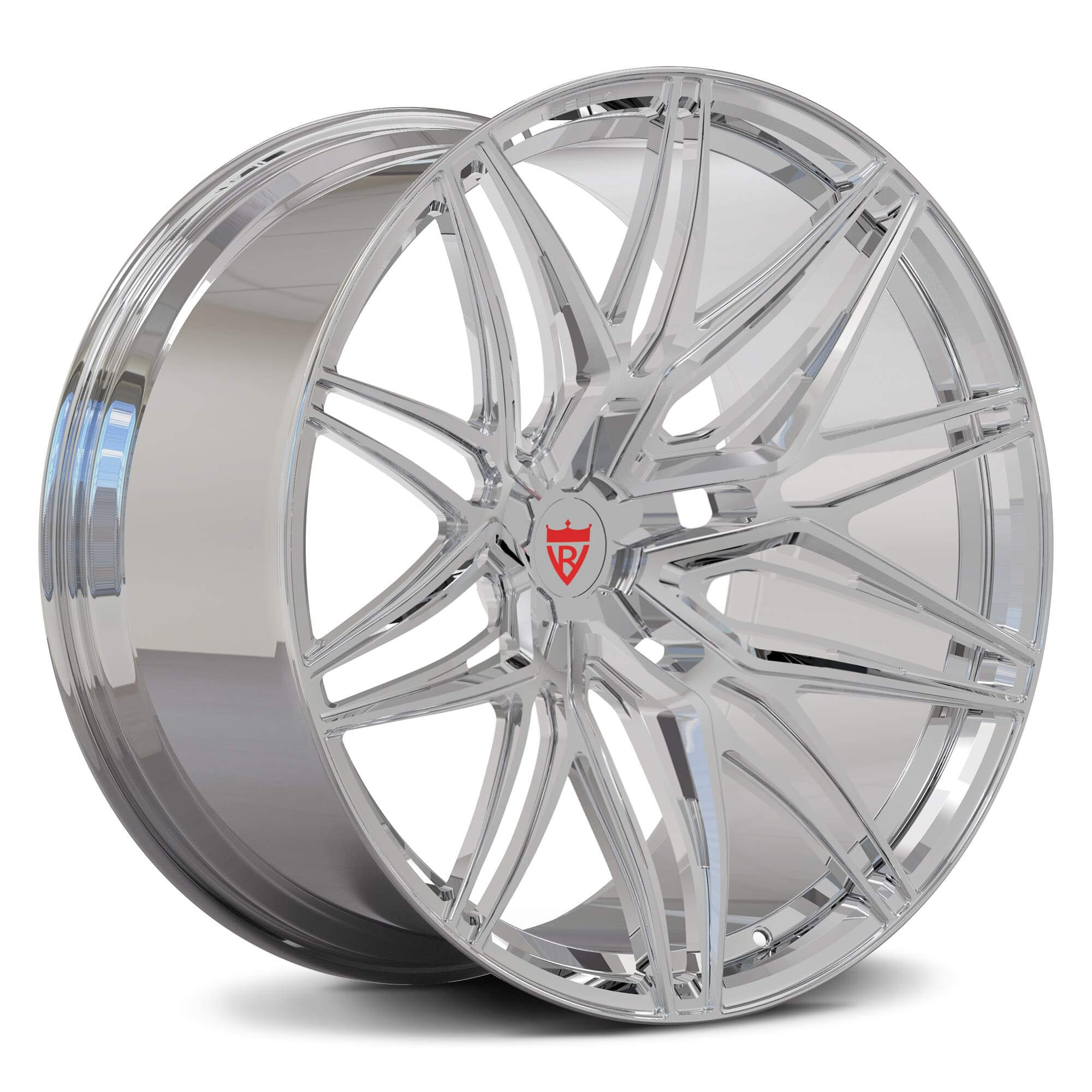 CUSTOM 1 PIECE FORGED WHITE TESLA WHEELS: RV-MS808