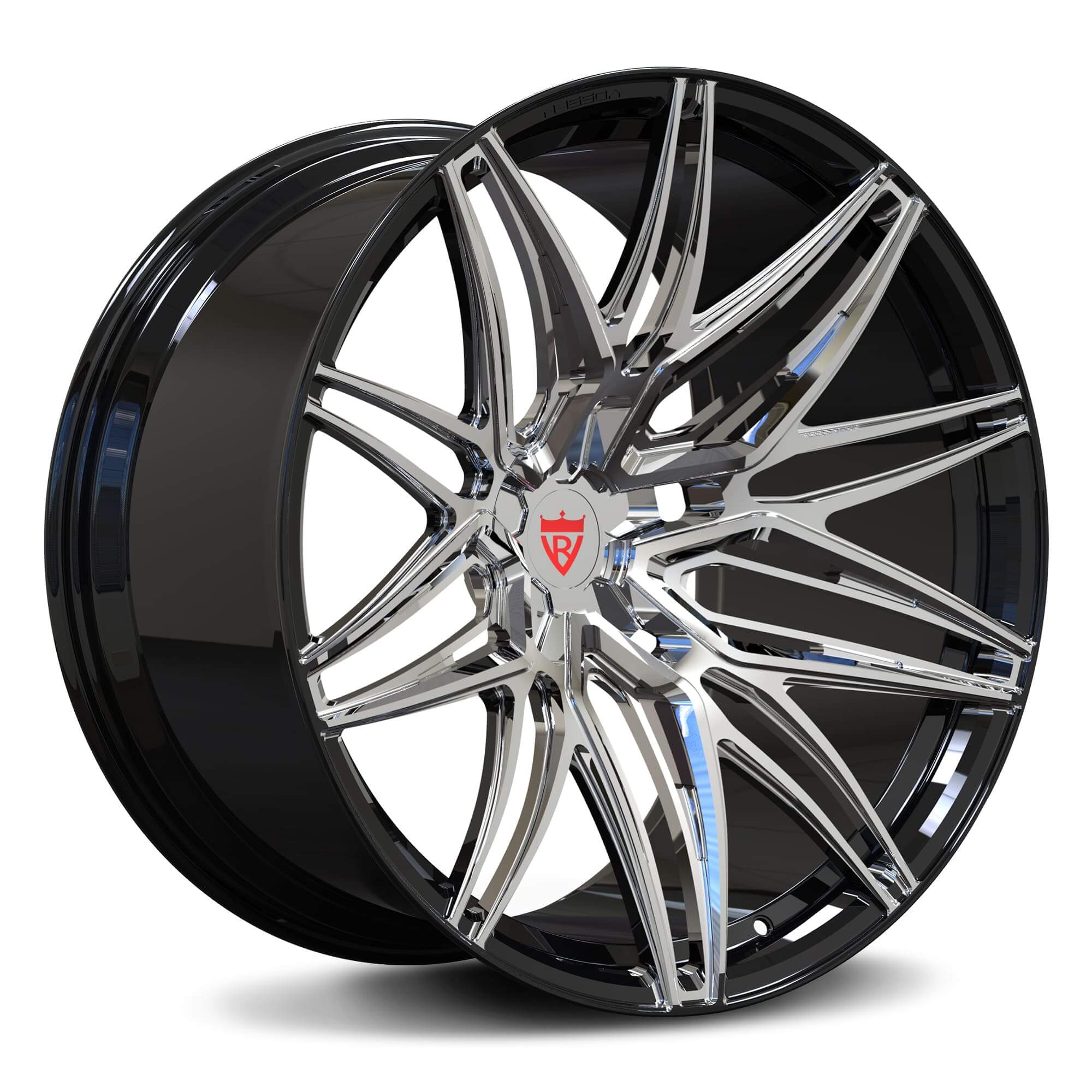 CUSTOM 1 PIECE FORGED WHITE TESLA WHEELS: RV-MS808