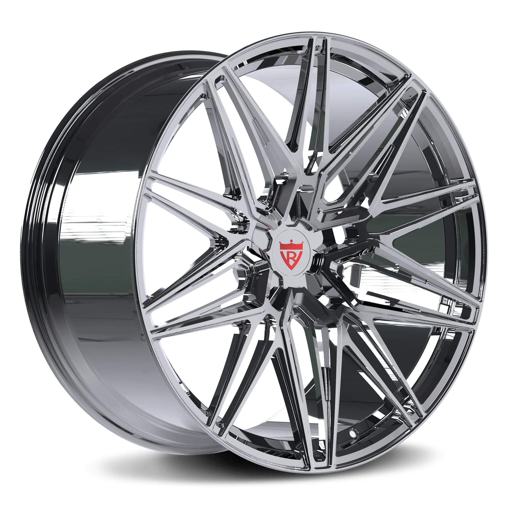 CUSTOM 1 PIECE FORGED WHITE TESLA WHEELS: RV-MS808