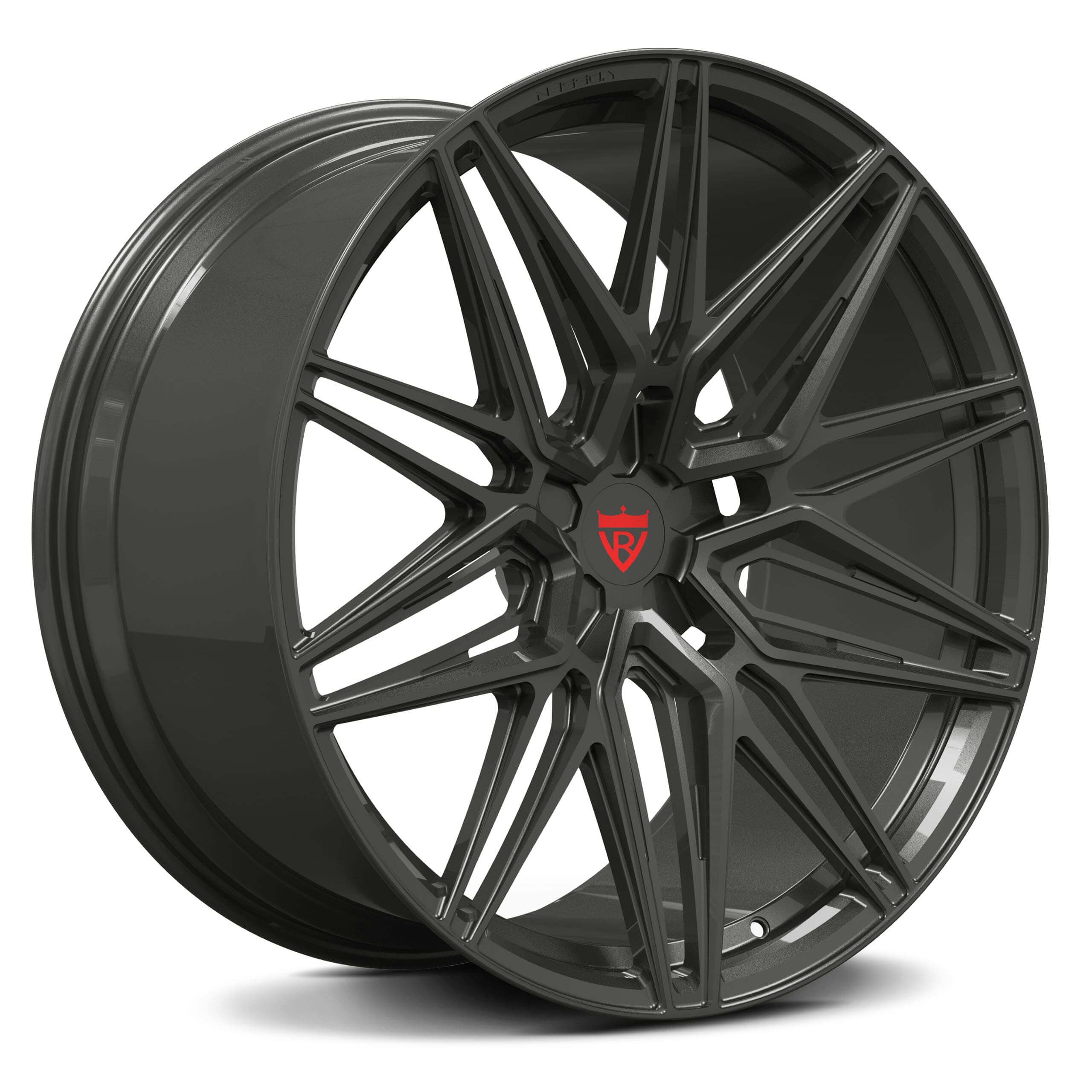 CUSTOM 1 PIECE FORGED WHITE TESLA WHEELS: RV-MS808