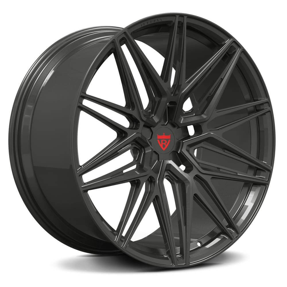 Custom forged monoblock wheel design in matte black, perfect for C7 Corvette aftermarket upgrades.