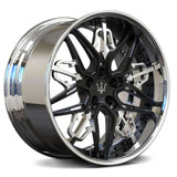 Custom 2-piece forged Maserati wheels RM-01 with sleek spoke design and deep lip, perfect for Granturismo upgrades.