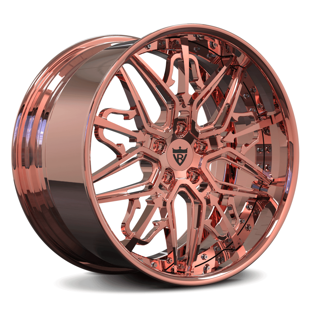 Custom forged Maserati wheels RM-01 with deep lip design and iconic Trident logo for ultimate luxury and performance.