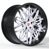 Custom forged Maserati wheel RM-01 featuring sleek design and iconic Trident logo for luxury performance upgrades.