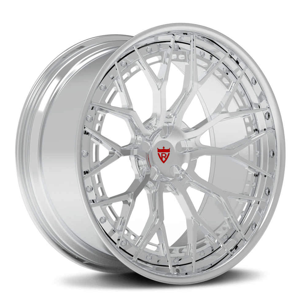 Custom 2-piece forged wheels for Audi RSQ8, featuring a deep concave profile and aggressive multi-piece design.