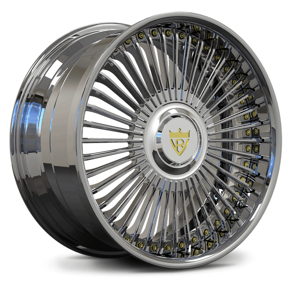 RVRN RV-DM05 chrome 2-piece forged wheel side view