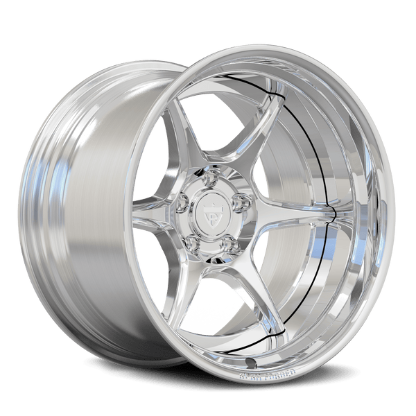 Front view of RV-DN03 forged rim with 4x114.3 PCD availability, ideal for vintage JDM and 90s performance cars.