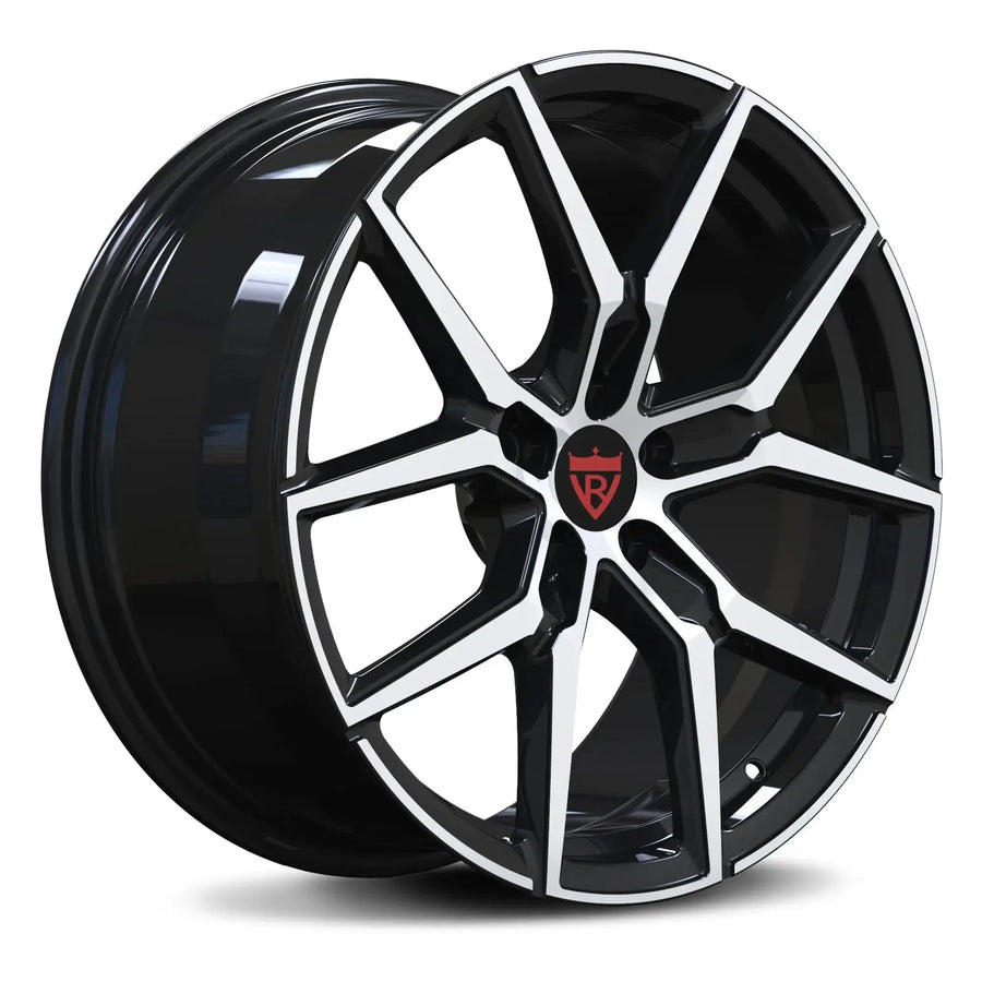 RV-MV1202 custom forged wheel in Gloss Black with Machined Y-spoke face, elite fitment for Maserati Granturismo.