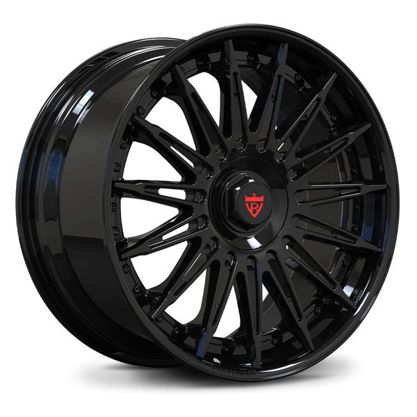 Black multi spoke forged wheels RV-DA06 for Acura delivering aggressive visual impact and performance styling