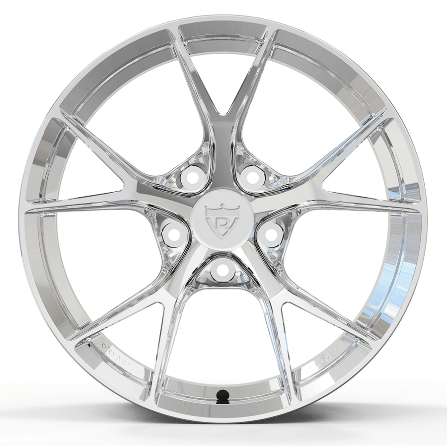 RVRN forged Y spoke wheels for BMW performance build in diamond polished aluminum lightweight monoblock design
